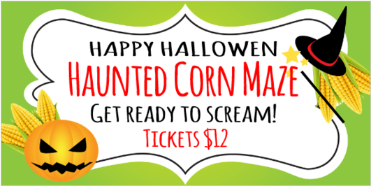 Halloween Haunted Corn Maze Vinyl Banner (560x560), Png Download