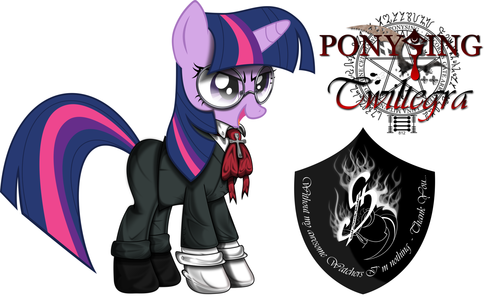 812 Hellsing Integra Hellsing Alucard Twilight Sparkle - My Little Pony Hellsing (1600x984), Png Download