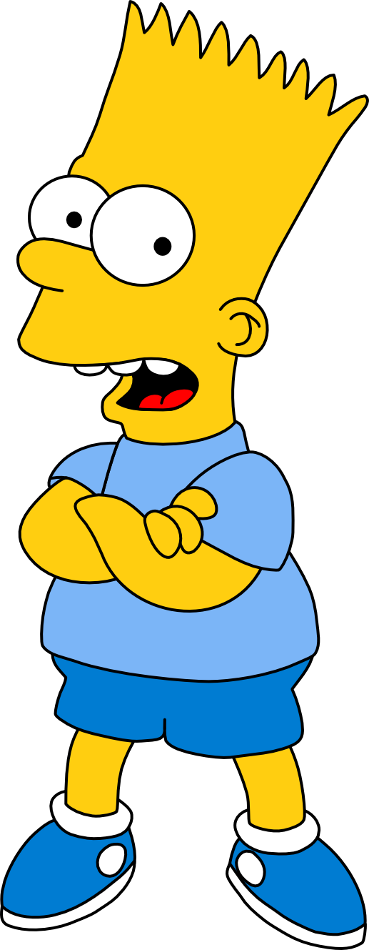 Bart Simpson - Bart Simpson 1990 Png (517x1329), Png Download