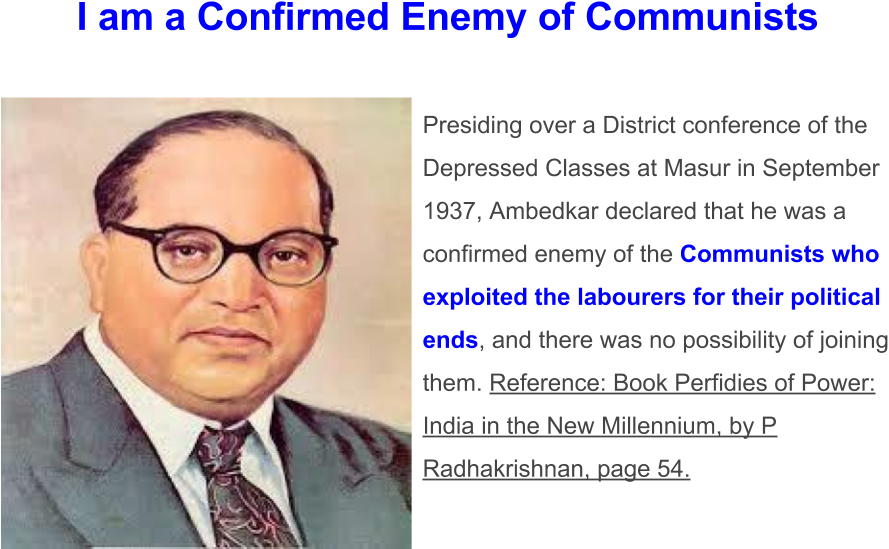 "i Am A Confirmed Enemy Of Communists" Said - Dr Br Ambedkar (931x600), Png Download