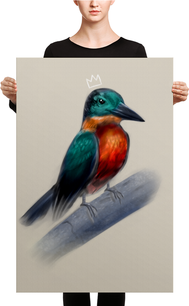 "kingfisher" Canvas - " - Slime Purple (1000x1000), Png Download