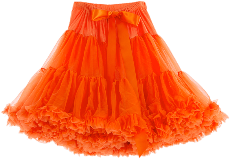 Orange Petticoat - Miniskirt (800x800), Png Download