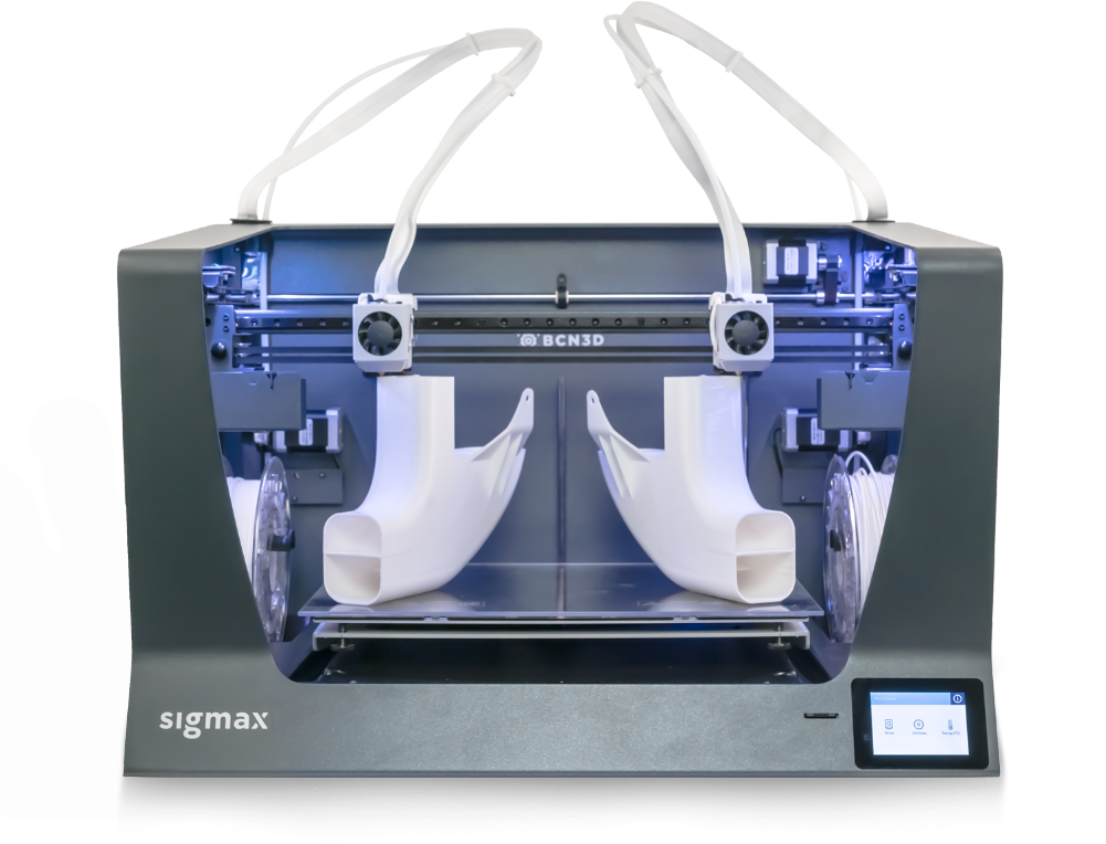 Bcn3d Sigmax Large Dual Extruder Fff 3d Printer - Sigmax 3d Printer (1000x1000), Png Download