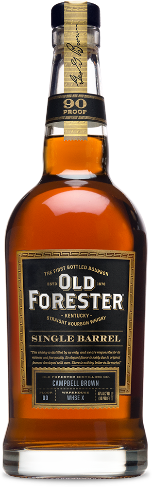 Single Barrel Bottle - Old Forester 1910 Bourbon (313x1000), Png Download