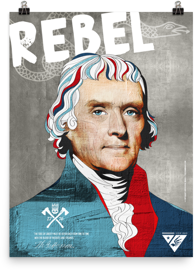 Thomas Jefferson Poster - Poster (1000x1000), Png Download