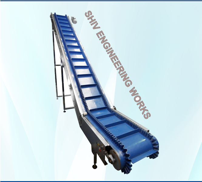 Cleated Belt Elevator - Rotary Feeder (665x750), Png Download