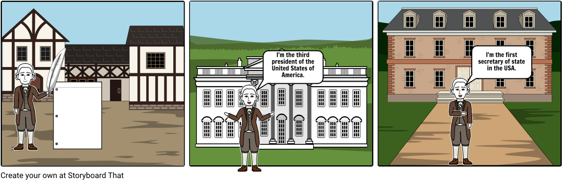 Thomas Jefferson - Cartoon (1164x385), Png Download