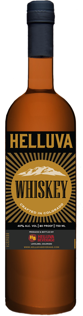Helluva Whiskey Is Blended In Colorado In Small Batches - Label (285x1085), Png Download