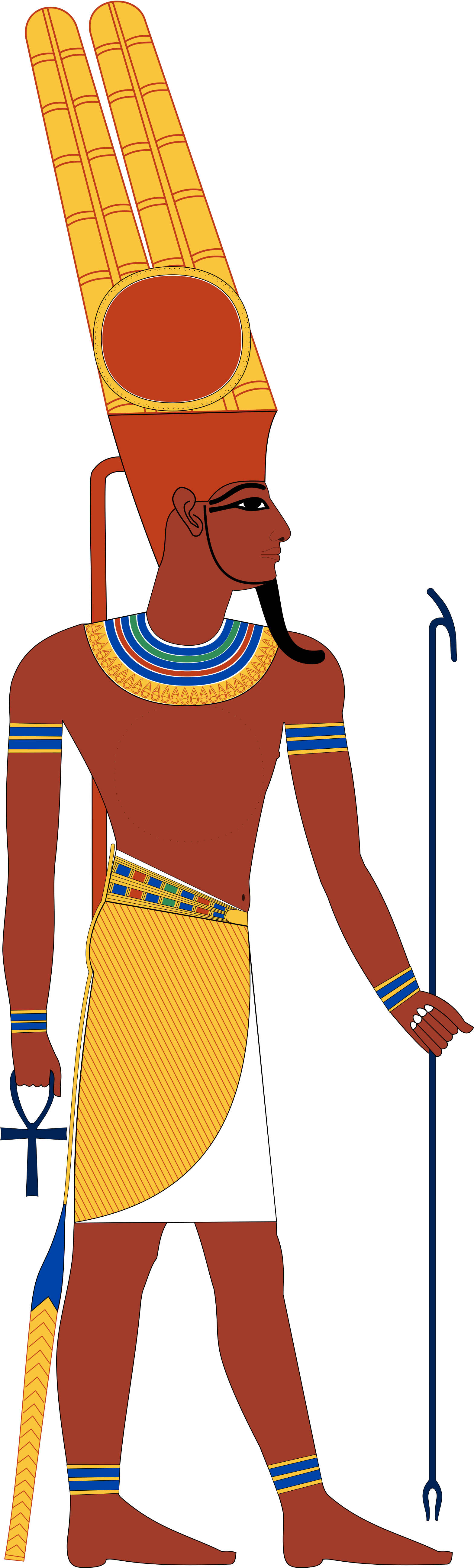 Open - Ancient Egyptian God Amun (2000x5286), Png Download
