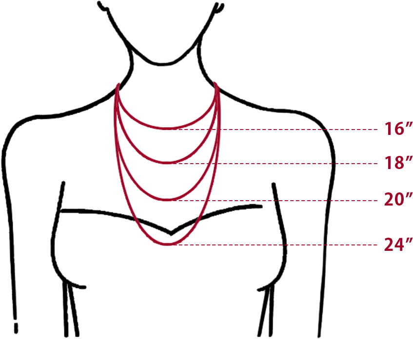 Measuring For Necklaces - Line Art (902x695), Png Download