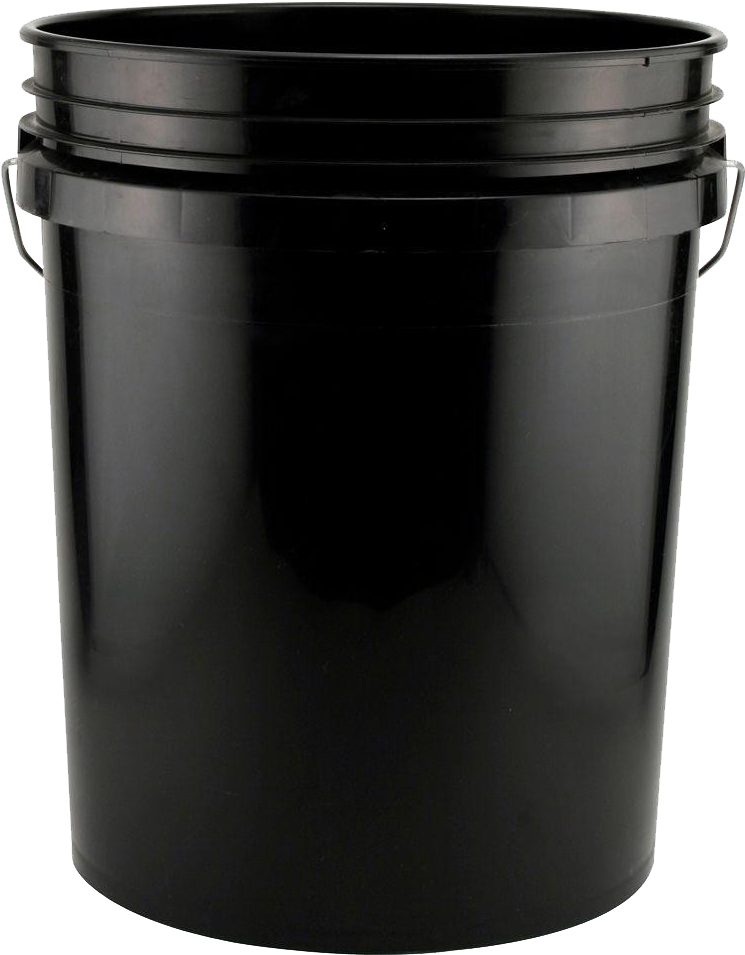 Black 5 Gallon Bucket (1000x1000), Png Download
