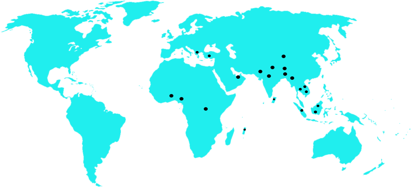 India Address - World Map Unnamed (830x385), Png Download