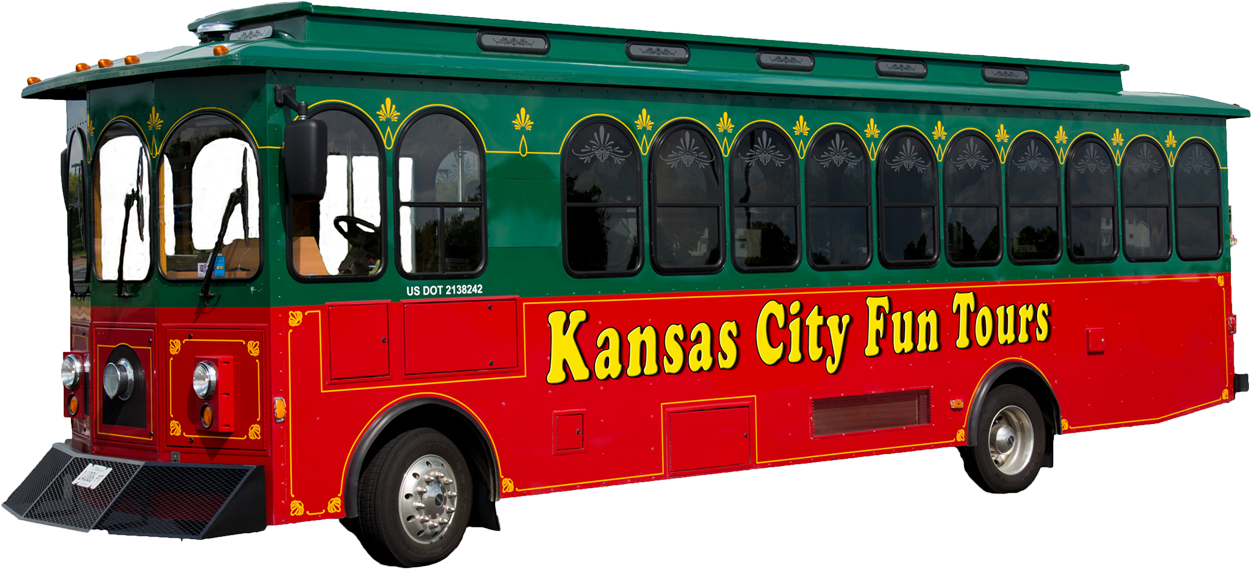 Kansas Travel Bus Images Welcome To Kansas City Fun - Kansas City Trolley (1252x569), Png Download