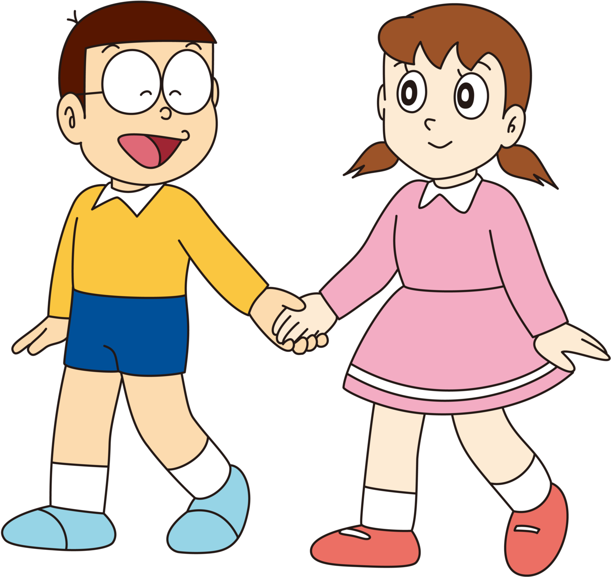 Doraemon - Shizuka And Nobita (1280x1224), Png Download