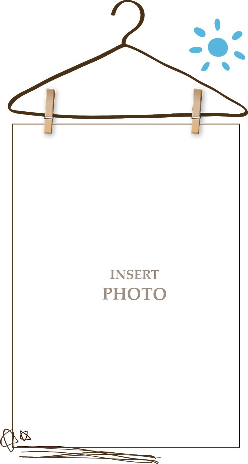 Photo Frame Png Hd - Clothes Hanger (857x1600), Png Download