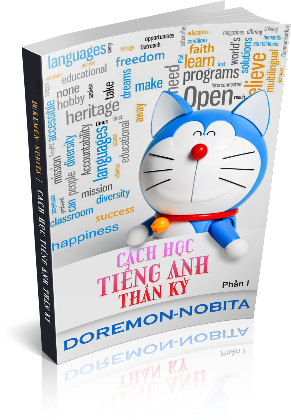 Phương Pháp Học Tiếng Anh Của Doremon - Carton (1382x1600), Png Download