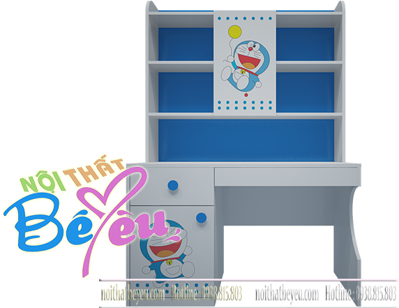 Bộ Phòng Ngủ Trẻ Em Doremon Giường Tầng Lùn - Table (712x614), Png Download