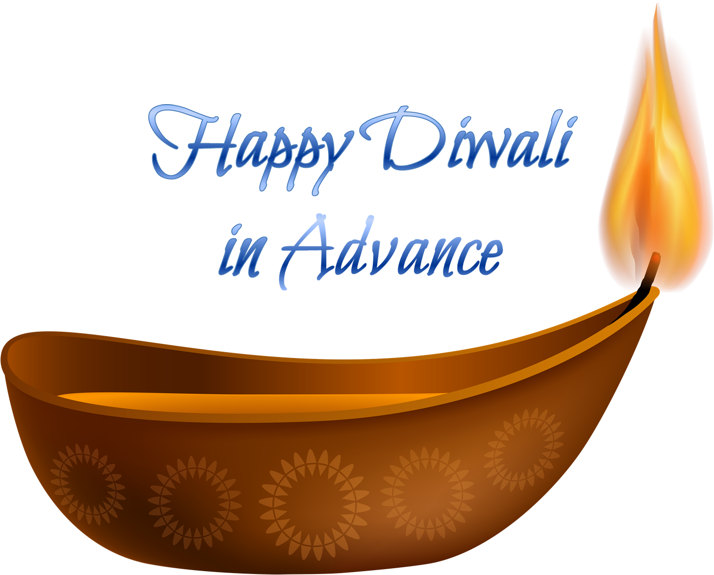 Happy Diwali In Advance Transparent Image - Calligraphy (1500x1208), Png Download