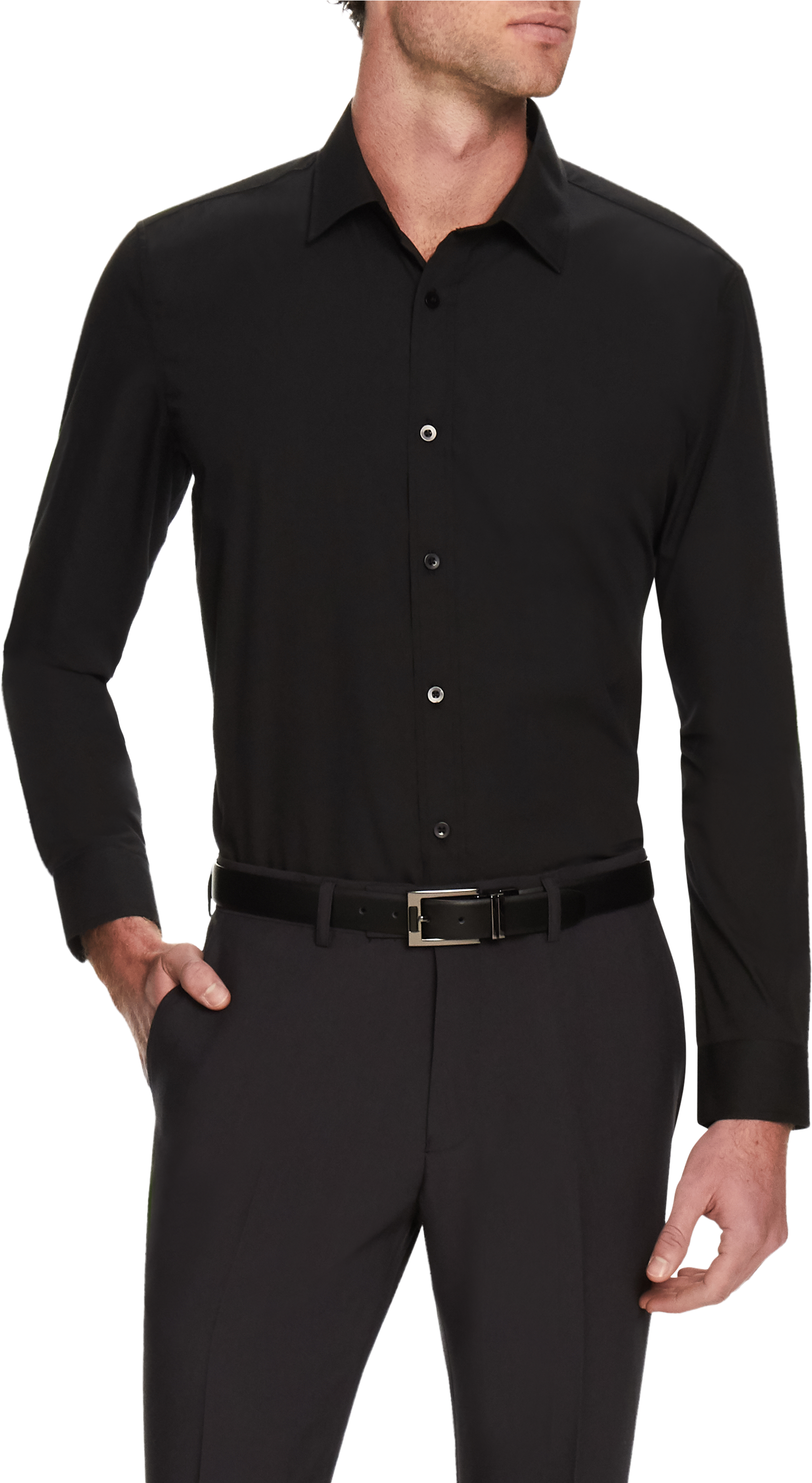 Black Edgar Dress Shirt - Formal Shirts At Edgars (3000x3000), Png Download