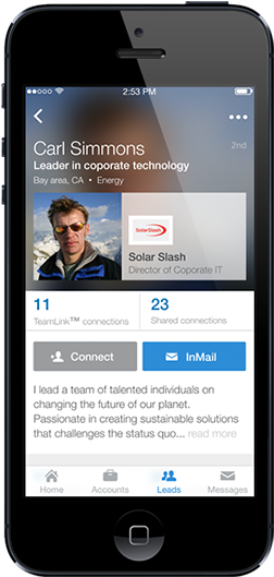 Sales Navigator Mobile - Iphone (650x600), Png Download