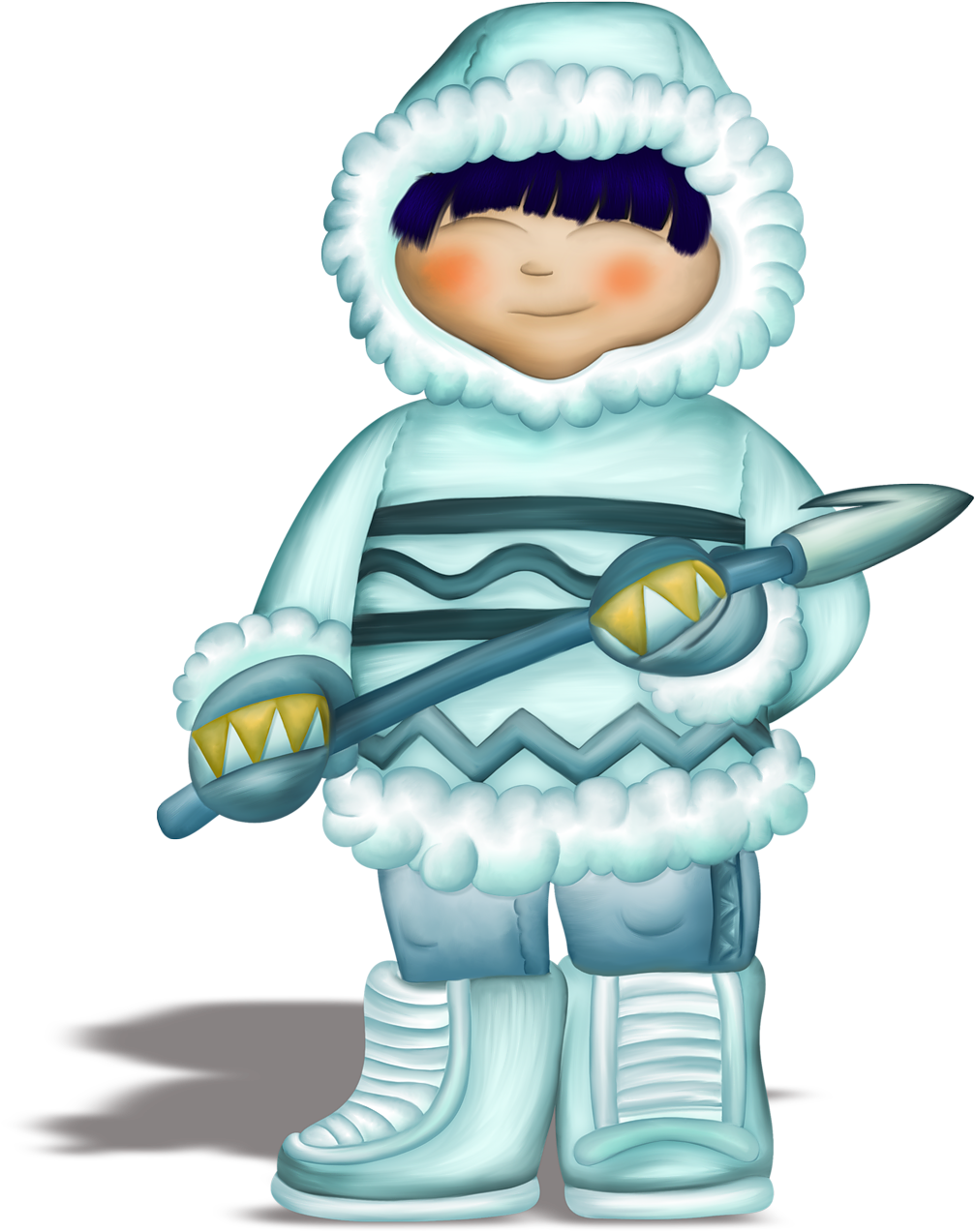 Mis Laminas Para Decoupage - Eskimos Clip Art (1015x1280), Png Download