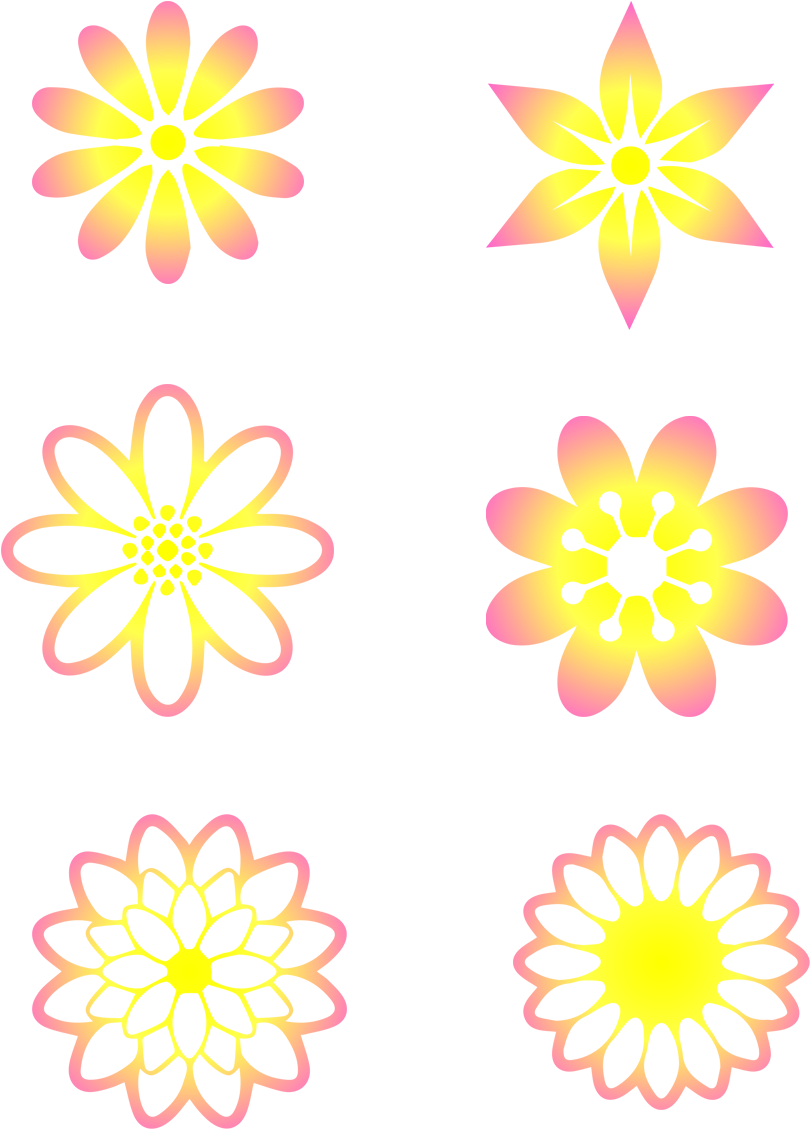 Fantasy Gradient Floral Decorative Elements Dreamy - African Daisy (1024x1369), Png Download