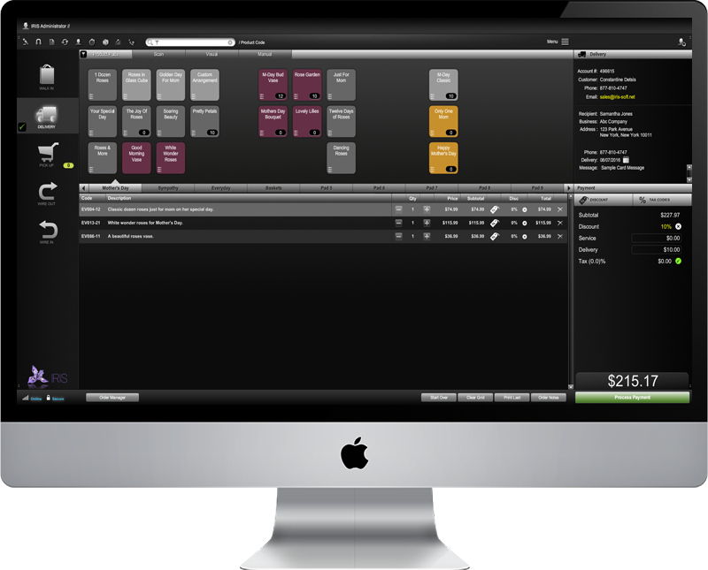 Floral Pos Product Pads - Floral Pos Software (800x645), Png Download