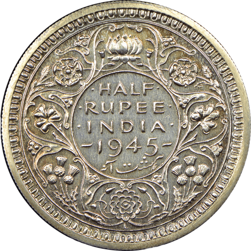 Half Rupee Coin - 1944 Indian Coin (800x800), Png Download