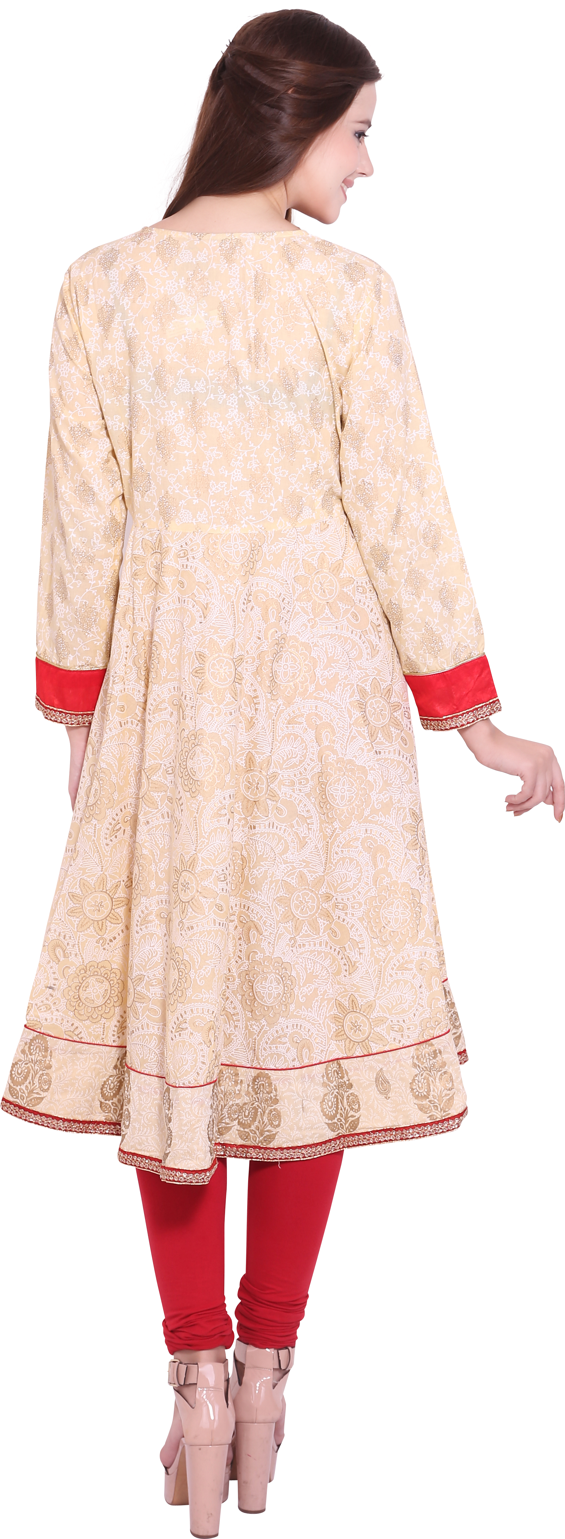 Belomoda Party Wear 3/4th Sleeve Khadi Print Women's (3648x5472), Png Download