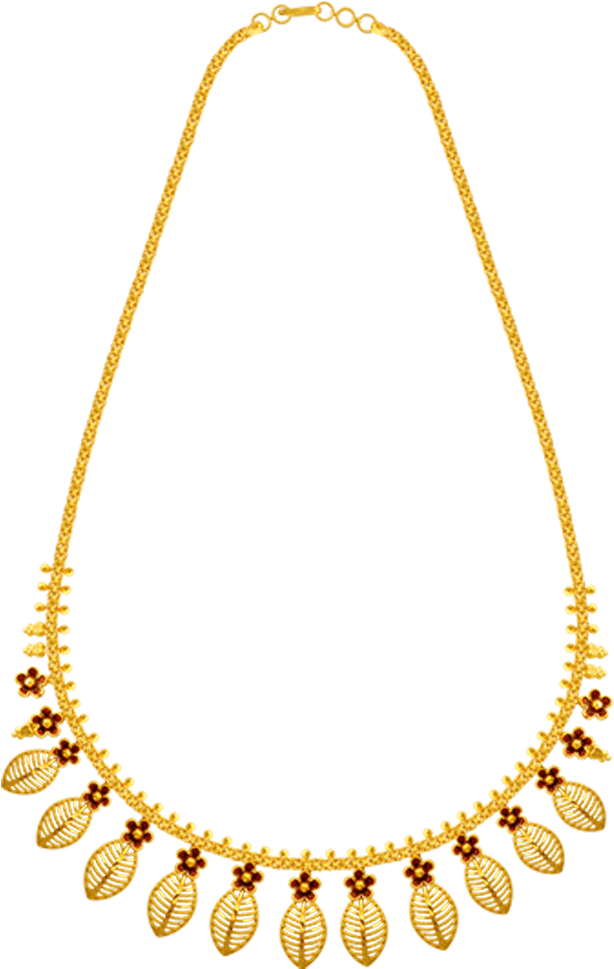 22k Yellow Gold Necklace - Pc Chandra Gold Chain With Price (1000x1000), Png Download