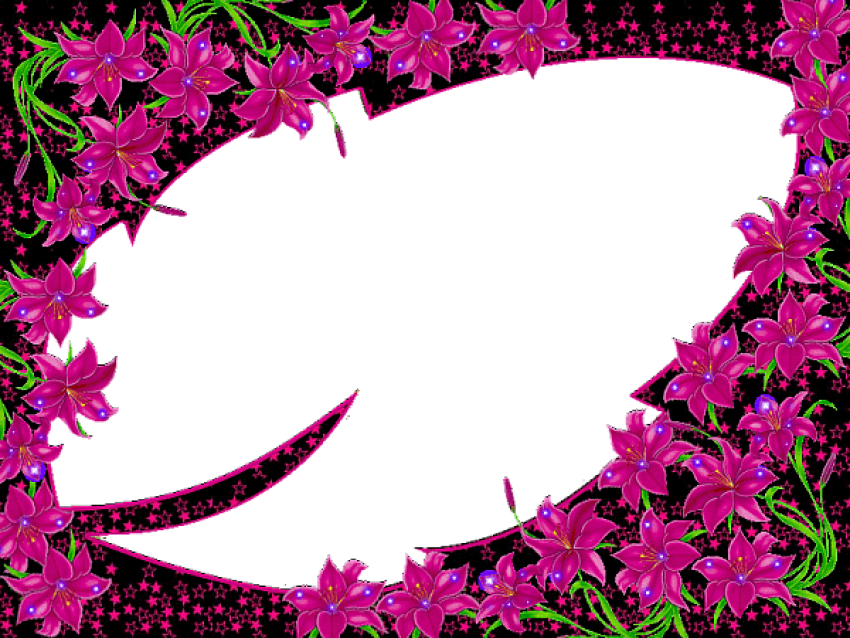 Free Png Best Stock Photos Purple Flowers Frame Background - Frme (850x638), Png Download