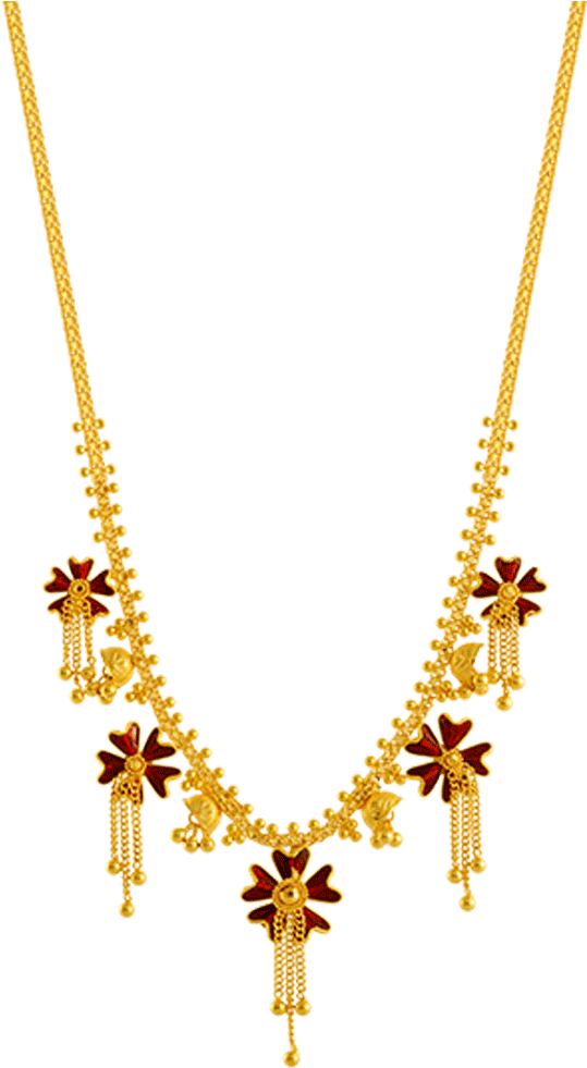Chandra Jewellers 22k Yellow Gold Neckless - Pc Chandra Jewellers Necklace Collection With Price (1000x1000), Png Download