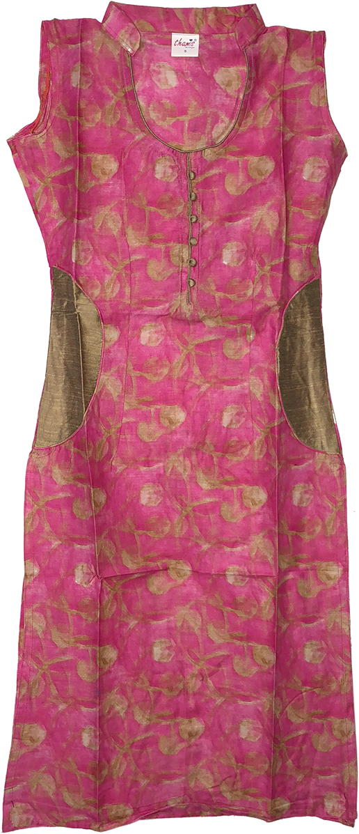 Thams Kurti With Side Patches - Pattern (566x1210), Png Download
