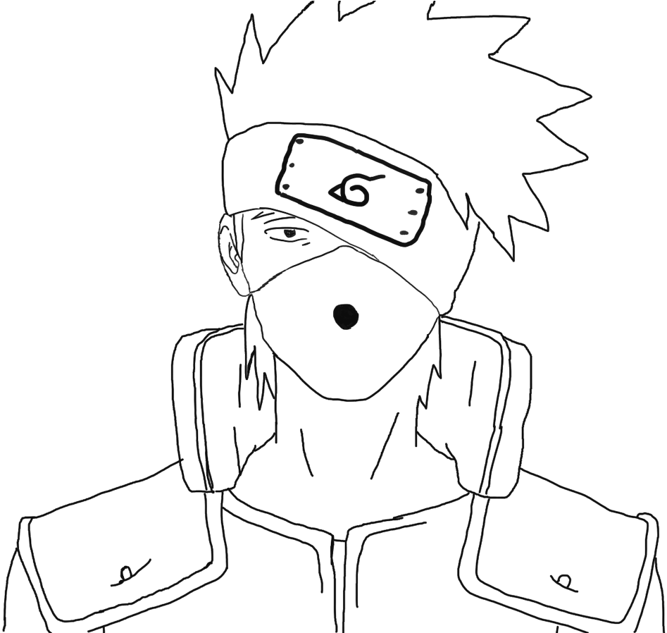 My Personal Best Drawing *does Dab Jutsu* Lol - Line Art (1200x897), Png Download