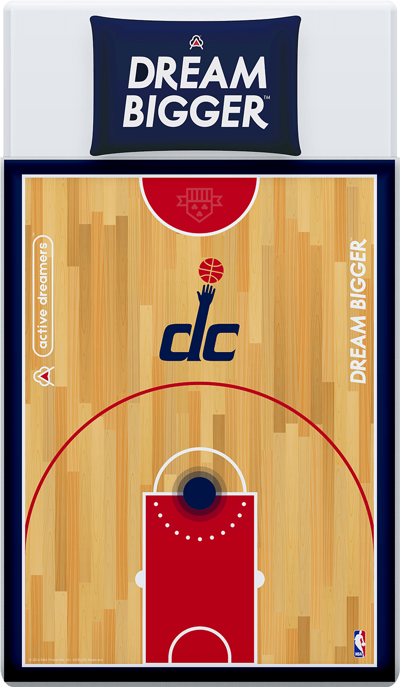 John Wall Reversible Blanket & Pillow Case Set - Washington Wizards (1000x1445), Png Download