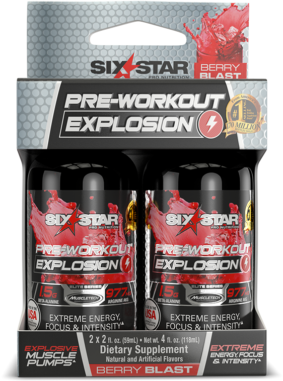 Pre-workout Explosion Shot - Six Star (600x850), Png Download