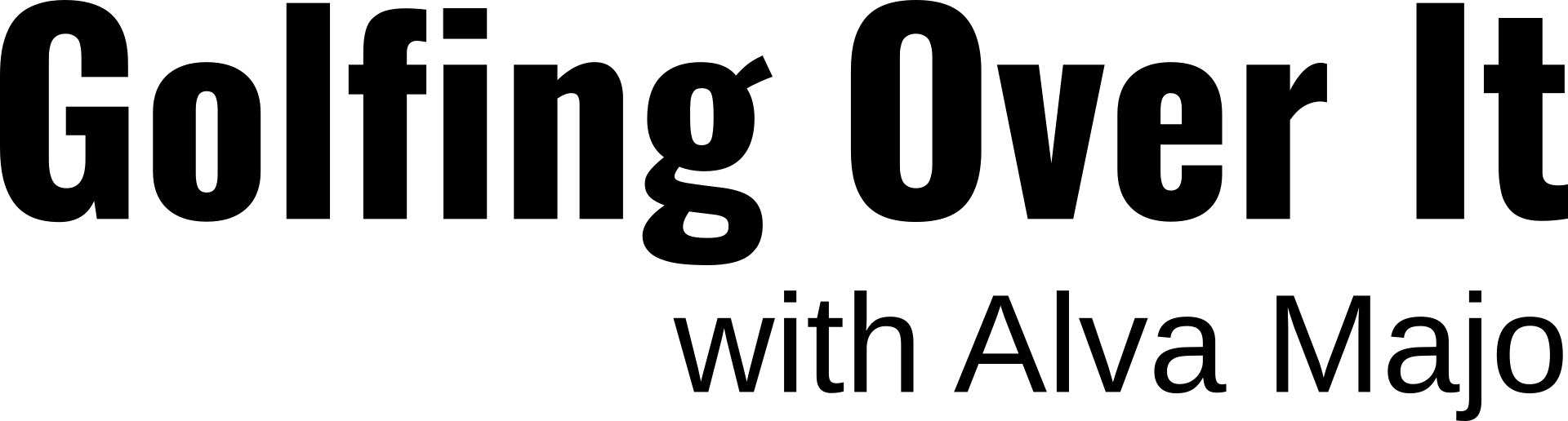 Golfing Over It With Alva Majo Is A Discouraging Game - Golfing Over It Logo (1920x516), Png Download