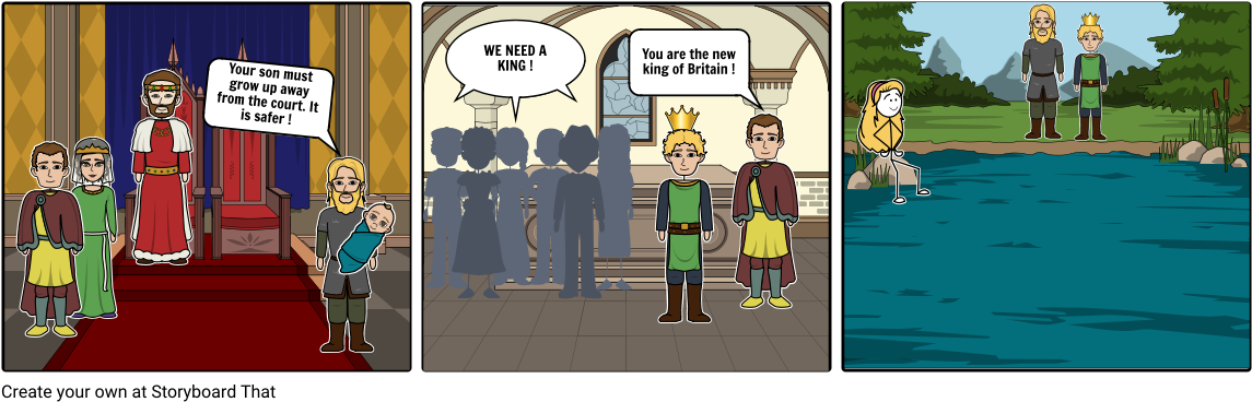 Kings Arthur - Cartoon (1164x385), Png Download