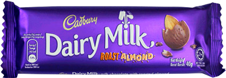 캐드베리 데어리 밀크 로스트 아몬드 - Cadbury Dairy Milk (580x580), Png Download