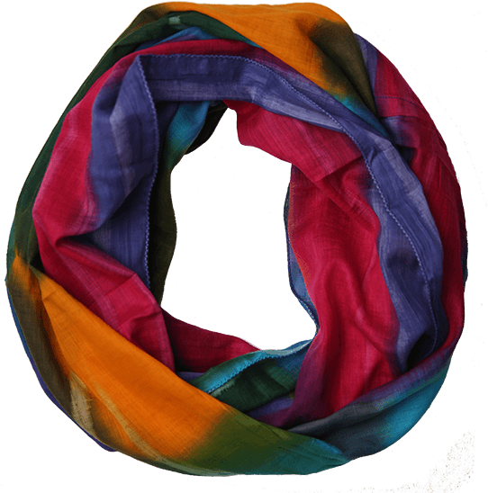 Northern Lights Infinity Scarf Head First Development - Scarf (700x800), Png Download