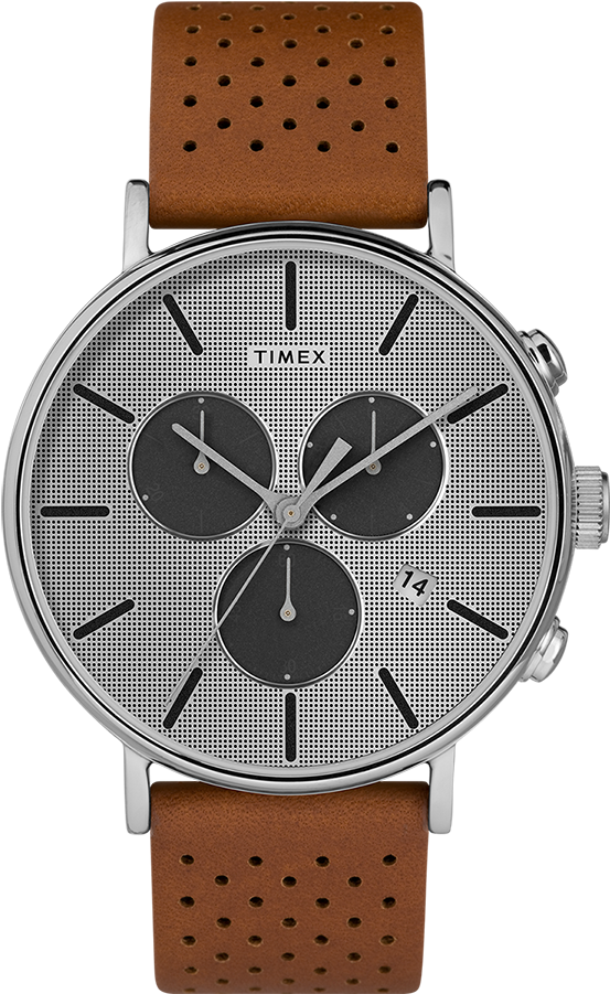 Fairfield Chronogaph Supernova™ 41mm Leather Strap - Timex Latest Mens Watches (750x900), Png Download