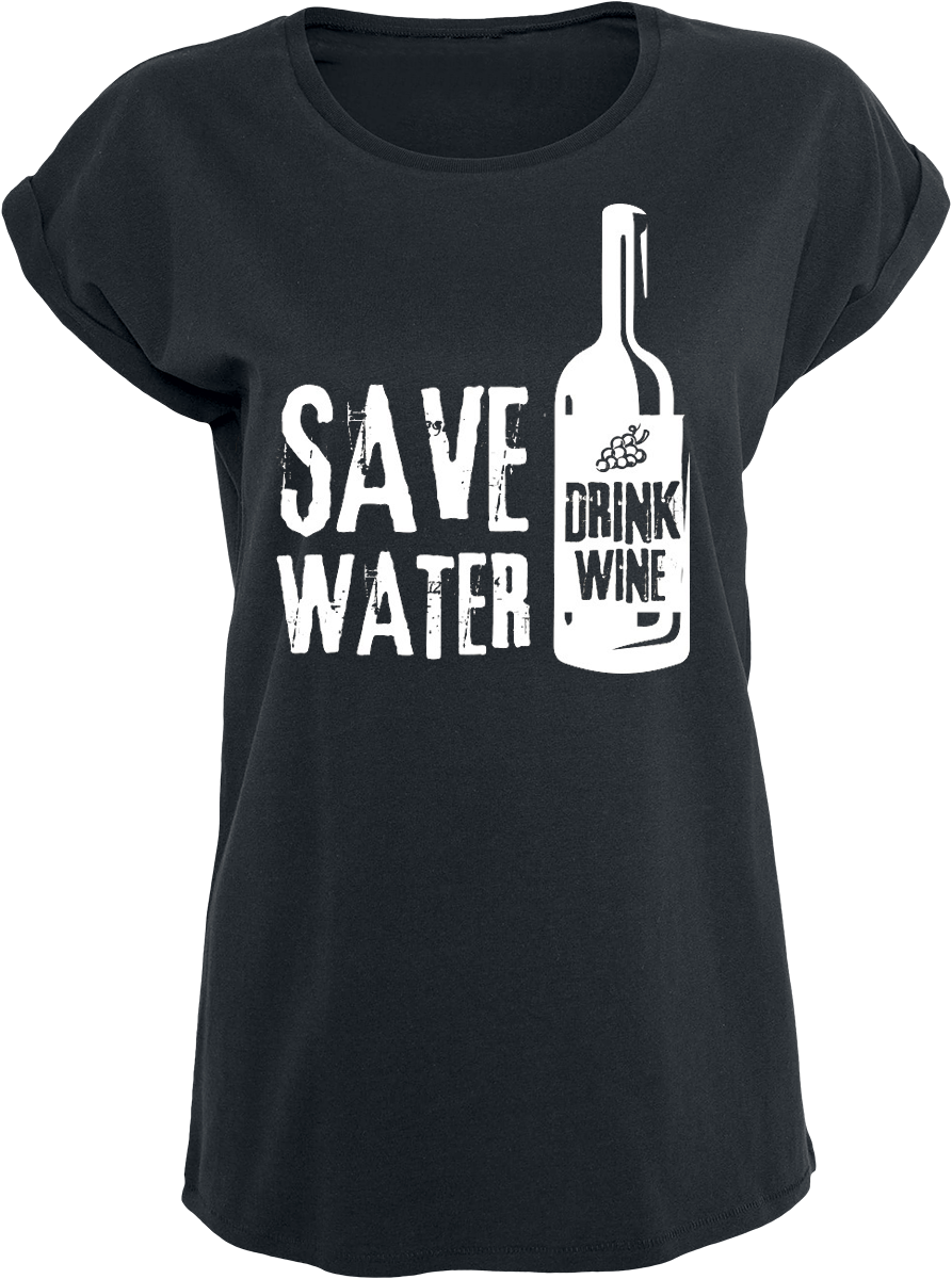 Wein Ist Liebe Save Water Drink Wine Black T-shirt - Teacher Pun Shirts (893x1200), Png Download