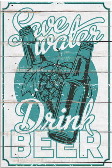 "save Water, Drink Beer" Premium Canvas - Poster (600x600), Png Download