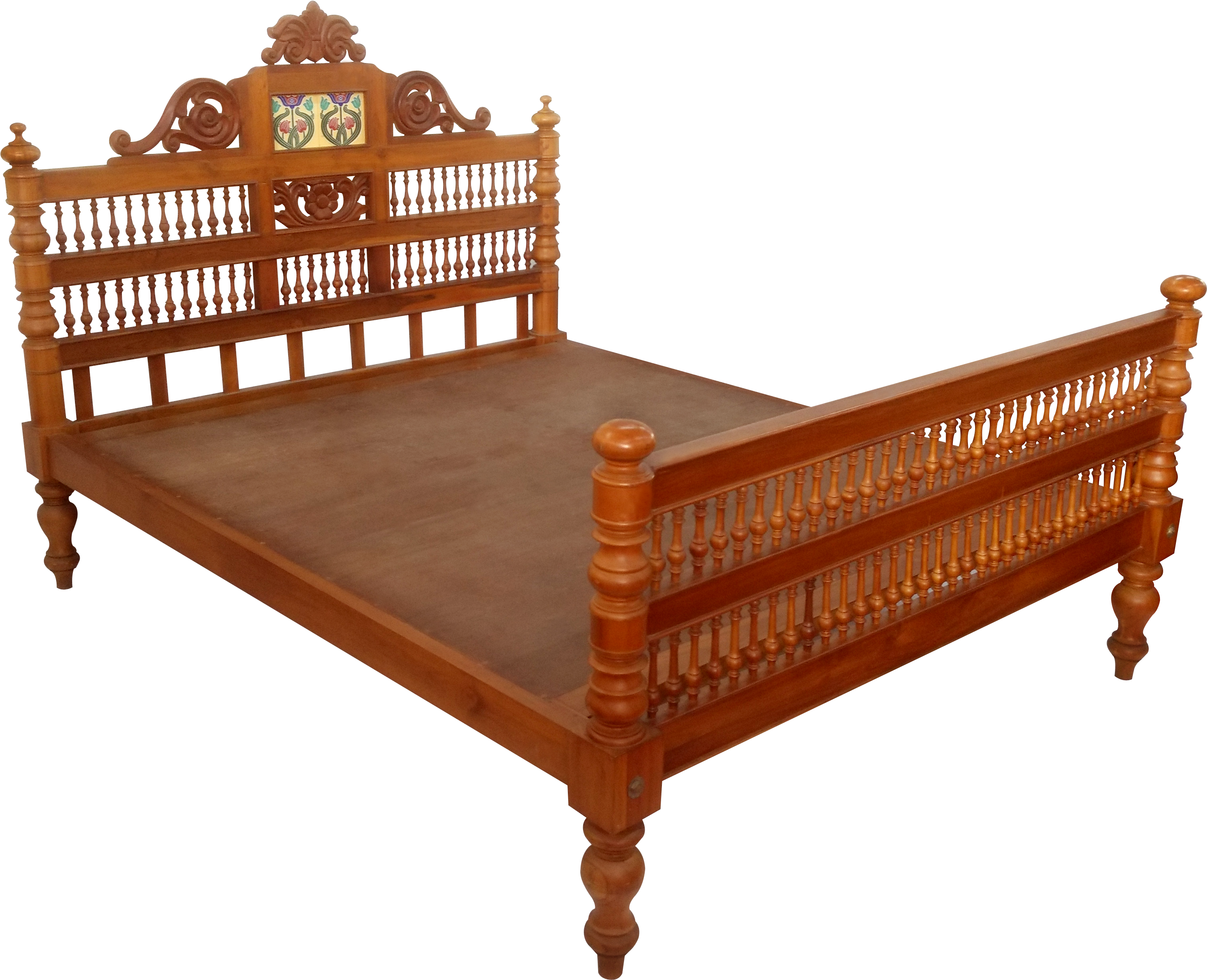 Cot King Size Antique Style - Bench (4608x2592), Png Download