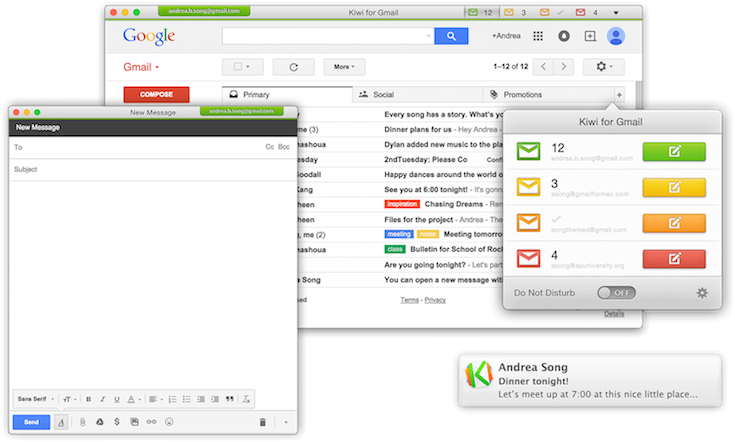 Kiwi For Gmail Is An Email Client You Didn't Know You - Kiwi Gmail (745x454), Png Download