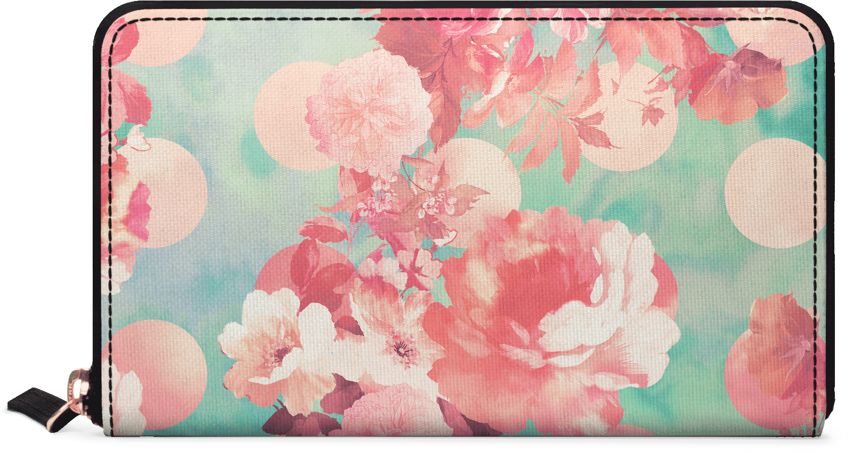 Dailyobjects Romantic Pink Retro Floral Pattern Teal - Patterns Floral (1684x900), Png Download