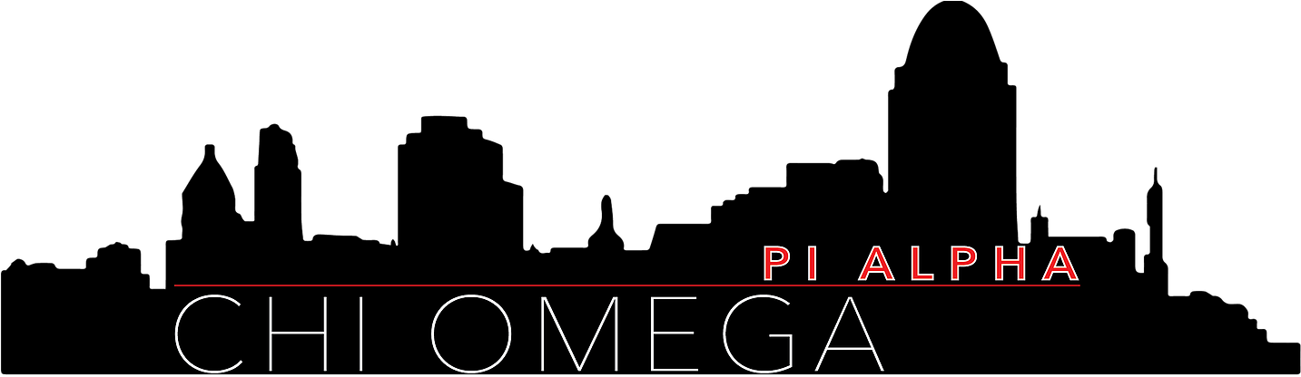 Chi Omega Newsletter Page - Cincinnati Skyline Clip Art (1432x424), Png Download