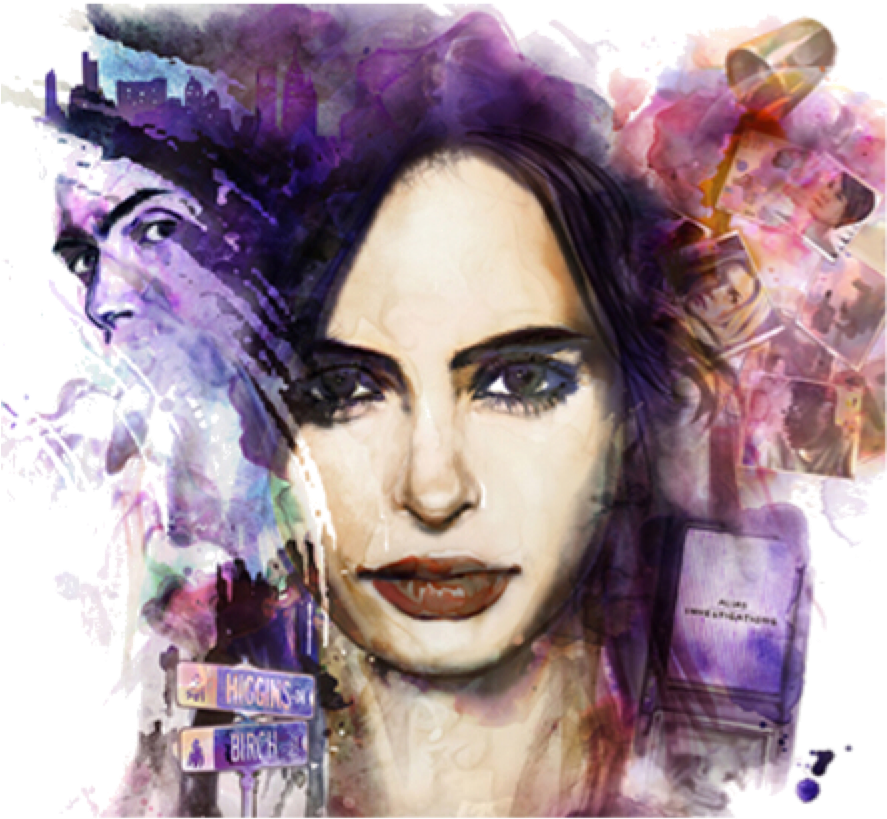 Model Image Graphic Image - Jessica Jones Poster (886x1808), Png Download