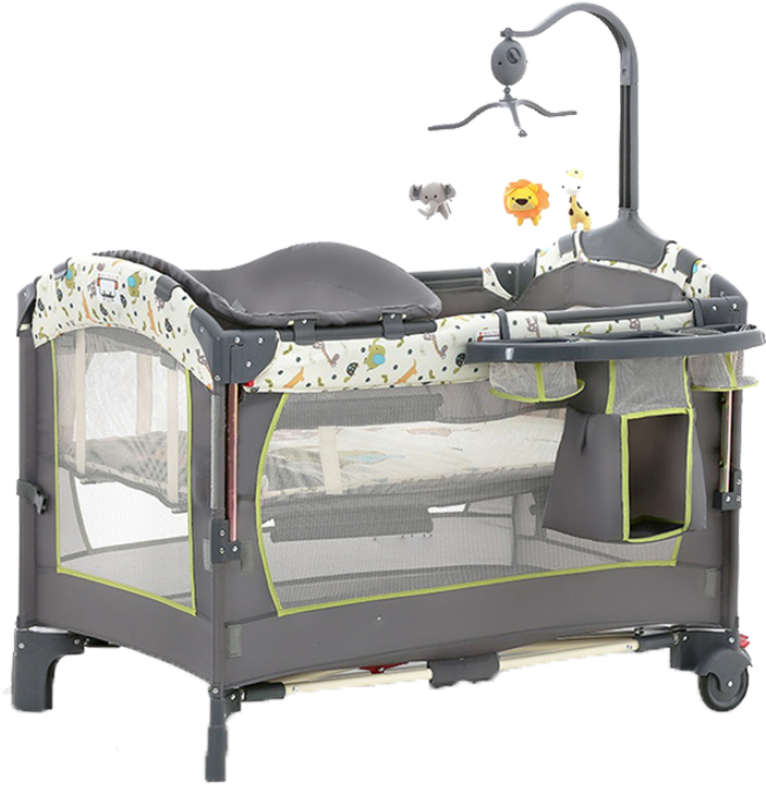 Hugo Baby La Bestia 4 In 1 Bedside Baby Cot Playpen - Foldable Baby Cot (765x937), Png Download