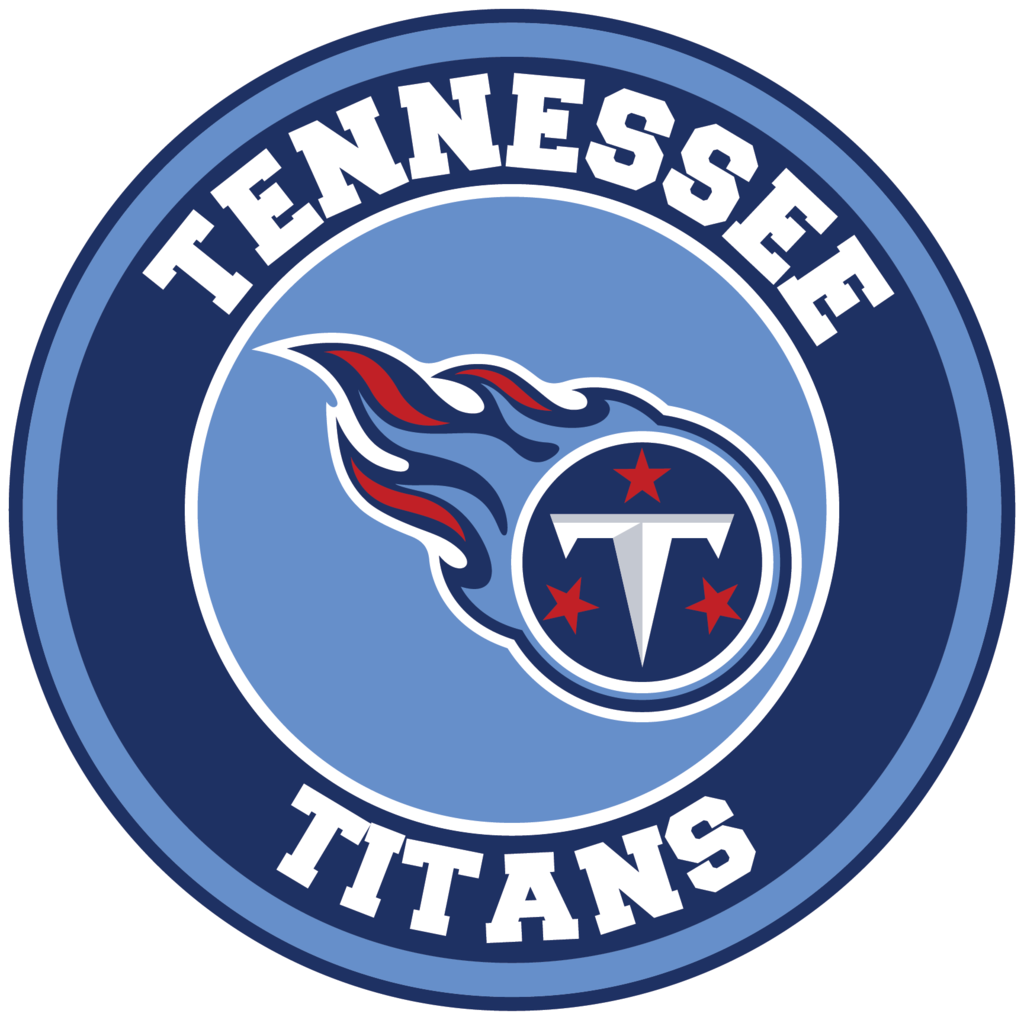Tennessee Titans Circle Logo Vinyl Decal / Sticker - Titans V Cowboys Nfl (1024x1020), Png Download